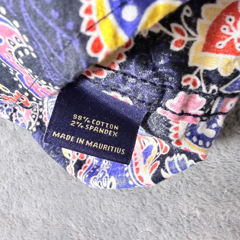 Cremieux Premium Denim Mens 4XB Paisley Short Sleeve Button Shirt Multi Color - Picture 4 of 7